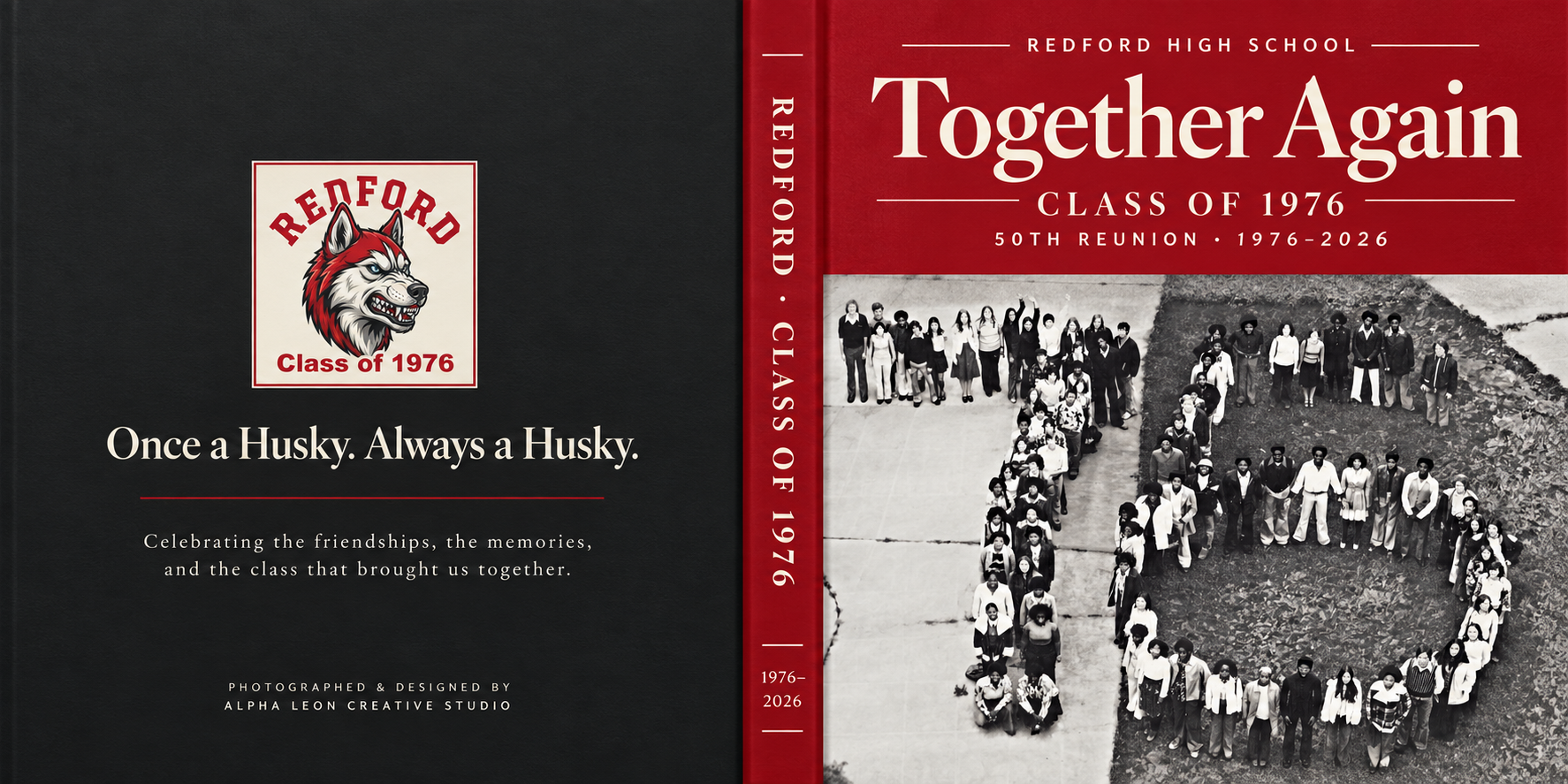 Redford Class of 1976 Together Again cover with the historic class photograph